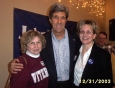 Sen. John Kerry with Hope Thelander and Jody Ewing