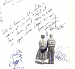 Nick Nolte signature in yearbook